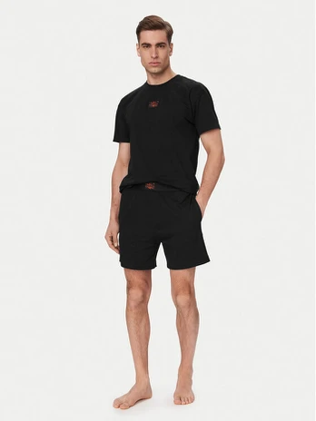 HUGO Pižama 50559742 Juoda Regular Fit