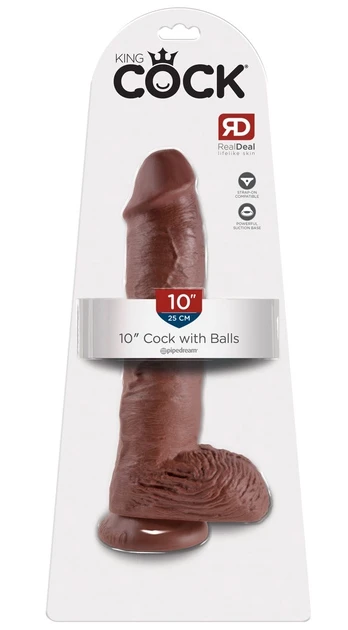 Dildo KING COCK 10 WITH BALLS 25,4 cm