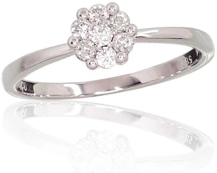 Auksinis žiedas su deimantais Diamond Sky "Diamond Flower II"
