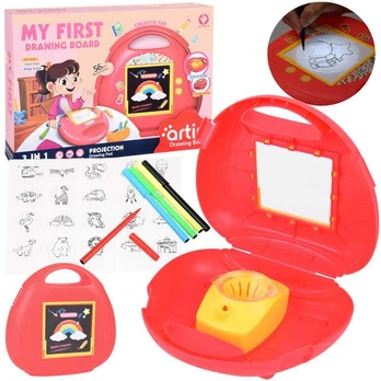 3in1 Projektorius Suitcase Learning Drawing Projektorius Slides TA0108