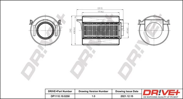 Oro filtras Dr!ve+ DP1110.10.0258