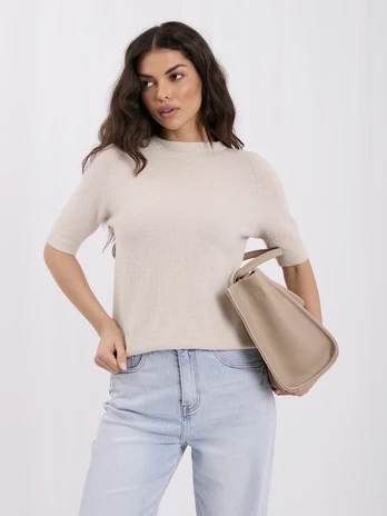 Italy Moda Sweter-IT-SW-2603.27-jasny smėlio spalva