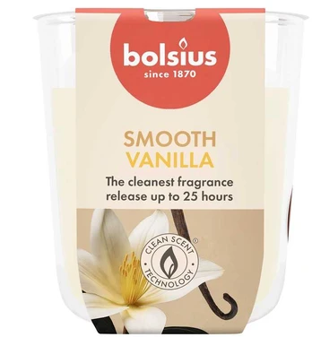 Žvakė, aromatinė Bolsius Smooth Vanilla, 25 h, Gelsva