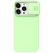 Telefono Dėklas Nillkin CamShield Silky Silicone Case for iPhone 15 Pro with Camera Protector Mėtinis KOW068 kaina