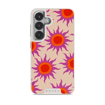 Sunset Glow - Samsung Galaxy S25 Case, Elite Light (Magnetic) / Silver