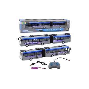 Nuotoliniu būdu valdomas policijos autobusas, LED šviesos, USB įkrovimas