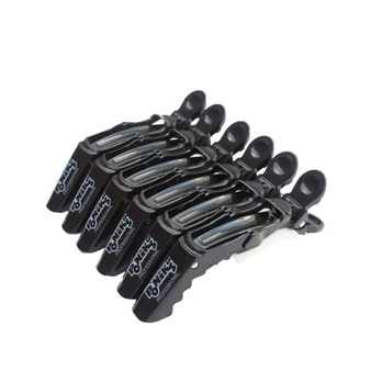 Poniks Hairdressing Clips 6pcs, Juodas