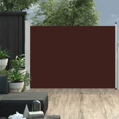 Ištraukiama šoninė kiemo pertvara, rudos spalvos, 100x500cm kaina
