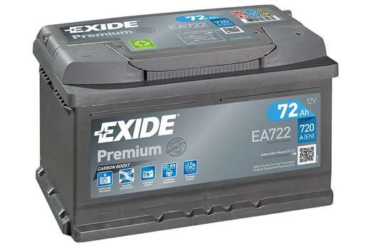 EXIDE Premium EA722 72Ah 720A (EN) akumuliatorius