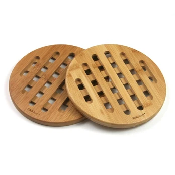 King Hoff APVALIŲ BAMBUKO PADĖLIŲ RINKINYS Ø17,5cm KINGHOFF KH-1215