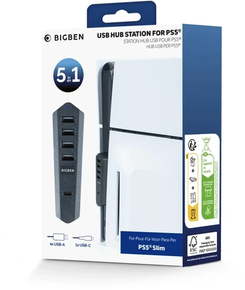 Nacon USB šakotuvas juodas PS5 plonas