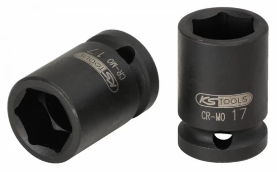 Šešiakampė smūginė galvutė 1/2" 19mm trumpa, KS Tools