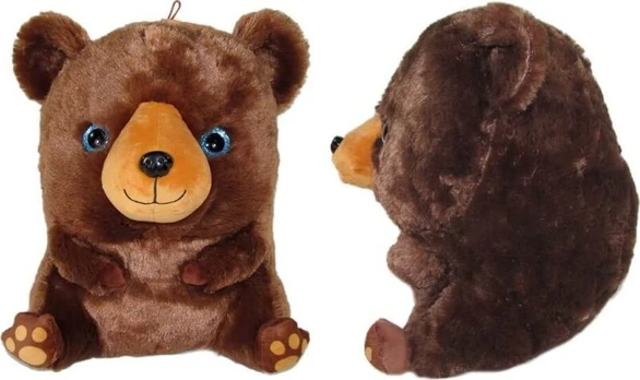 Minkštas meškinas 18cm, sėdintis, "sun-day"