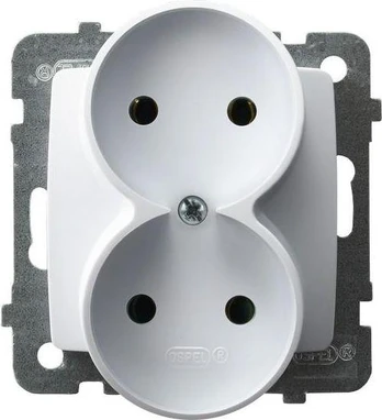 Ospel GP-2SR/m/00 KARO Lizdas podwójne b/u balta GP-2SR/m/00