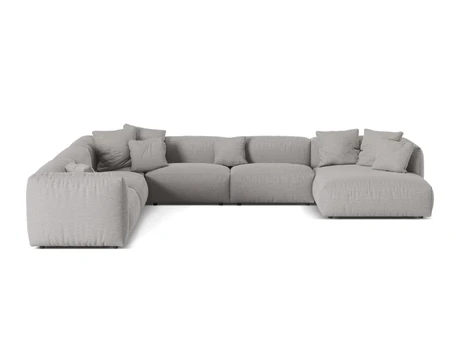 Modular Left Corner Sofa, "Martina", 6 Seats, 404x312x75, Light Grey