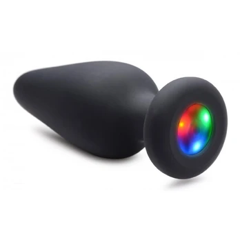 Light-Up Silicone Intimate Plug Medium with Multicolor LED System