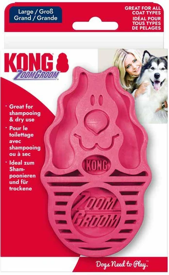 Kong - ZoomGroom - Raspberry - 12x7.5x4.5cm