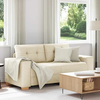 Dvivietė sofa, lininė, 180x77x82 cm