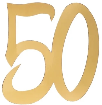Santex Auksinis dekoratyvinis skaičius, 50 metų