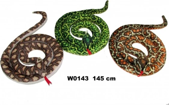 Didelė minkšta gyvatės figūrėlė 145 cm