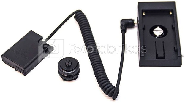 Caruba Nikon EN EL14 full decoding Dummy battery +F970 battery gusset (spring cable)