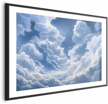 Artgeist Plakatas - Mėlyna Sky Breaking Through Baltas, Fluffy Clouds