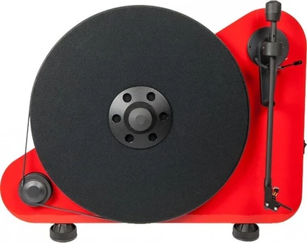 Pro-Ject VTE BT R raudonas OM5e - vertikalus patefonas su „Bluetooth“