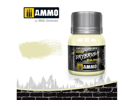AMMO by MIG Jimenez AMMO MIG - Sendinimo priemonė DRYBRUSH Light Sand, 40ml, 0616