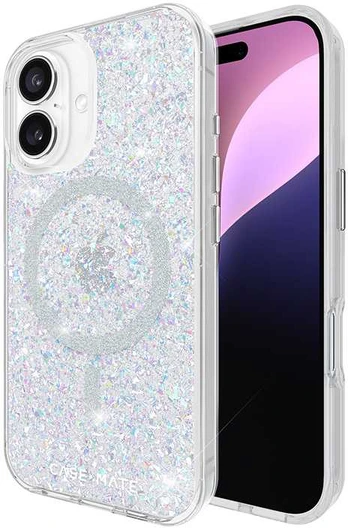 Case-Mate Twinkle MagSafe – dėklas, skirtas iPhone 16 (Diskoteka)