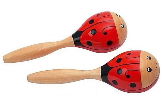 Muzikinis žaislas, marakasai. Boružėlė, Goki