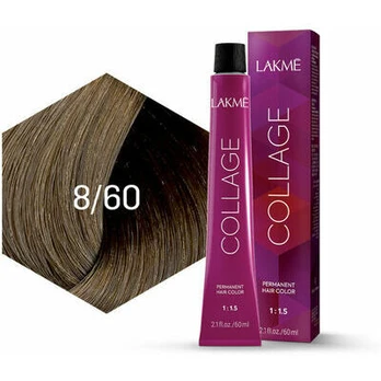Lakme Collage 8/60 permanentiniai plaukų dažai-kremas, 60 ml