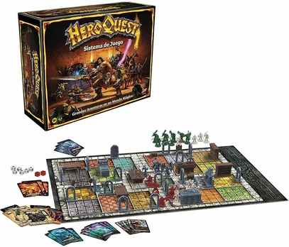 Hasbro Spanish Avalon Hill Dungeon Adventures HeroQuest board game