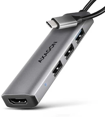 AXAGON HMC-H3A USB 5Gbps hub, 3x USB-A, HDMI 4k/30Hz, 15cm USB-C cable | AXAGON