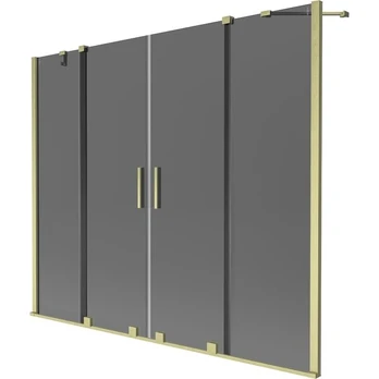 Vonios sienelė Mexen Velar Duo, 170 x 150 cm, Brushed gold/Graphite