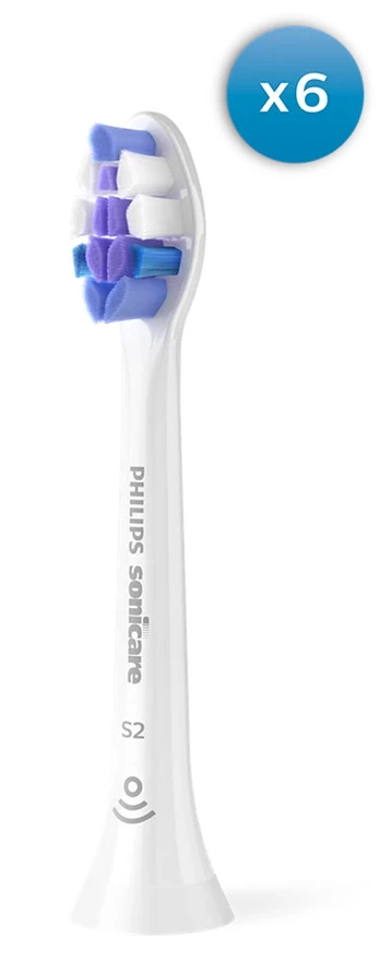 Dantų šepetėlio galvutė Philips HX6056/87, balta/violetinė, 6 vnt.
