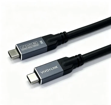 Vivolink USB-C to USB-C Cable 3m - USB4, 40Gbps, 100W PD, 8K,