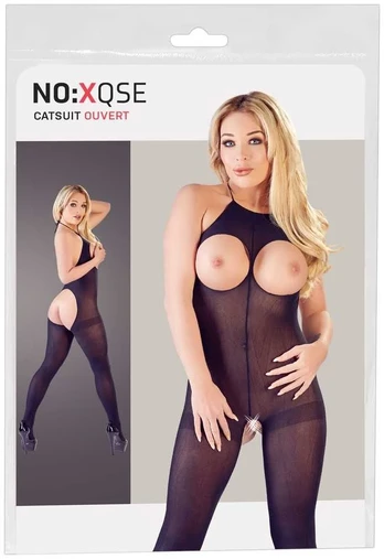 NO:XQSE Catsuit Open Cup S-L kūno kojinė