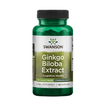 SWANSON, GINKGO BILOBA EXTRACT, Ginkmedis, maisto papildas, N120