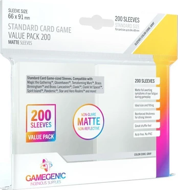 Gamegenic Gamegenic: Matte Value Sleeving Pack (66x91 mm) 200 vnt
