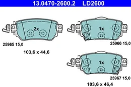 ATE 13.0470-2600.2 Brake pad set