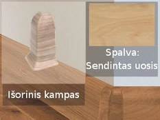 Grindjuostė termoplasto Vox, (34) sendintas uosis | Kampas SMART FLEX / IZZI, išorinis
