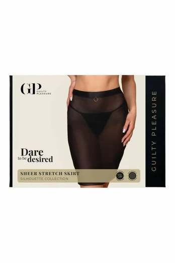 Guilty Pleasure Sheer Stretch Skirt S/M - Elegant Mesh Pencil Design