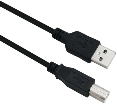 helos Anschlusskabel, USB 2.0 A Stecker/B Stecker, 3,0m, juodas