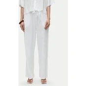 Vero Moda Medžiaginės kelnės Linn 10305091 Balta Loose Fit