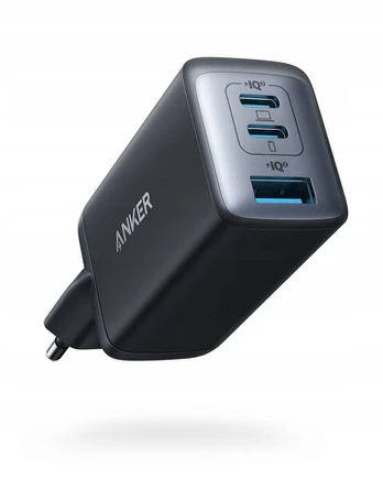 Anker 735 GaN PowerPort III 65W USB-C x2 USB-A Nano II juodas