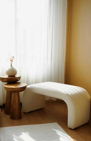 Pouffe Nu Bench - Baltas