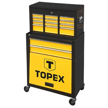 TOPEX įrankių spintelė su 2 moduliais ir darbastaliu, 61,5 × 33 × 66 cm