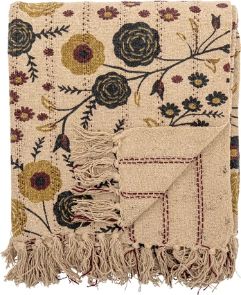 Bloomingville - Eydis Throw - Nature - Recycled Cotton