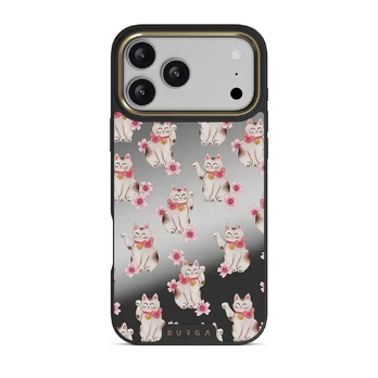 Maneki Neko - iPhone 17 Pro Max Case, Elite Mirror Dark (MagSafe) / Gold