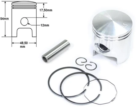 Other Stūmoklis Piaggio Typhoon Air Cool 80cc 48.5mm PIN12 STD